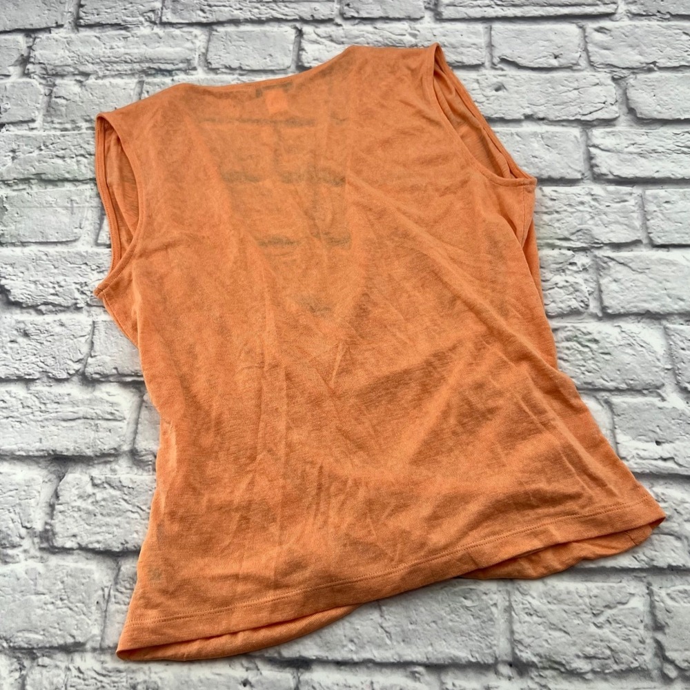 Athleta Breezy Wrap Tank Top Womens Small Orange Sleeveless Casual Shirt - Picture 8 of 8